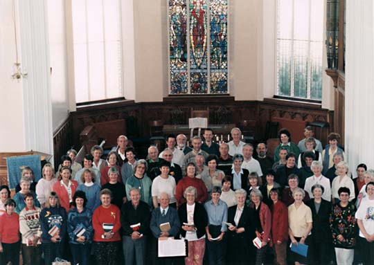BT Voices for Hospices 1997 Choir at East Church