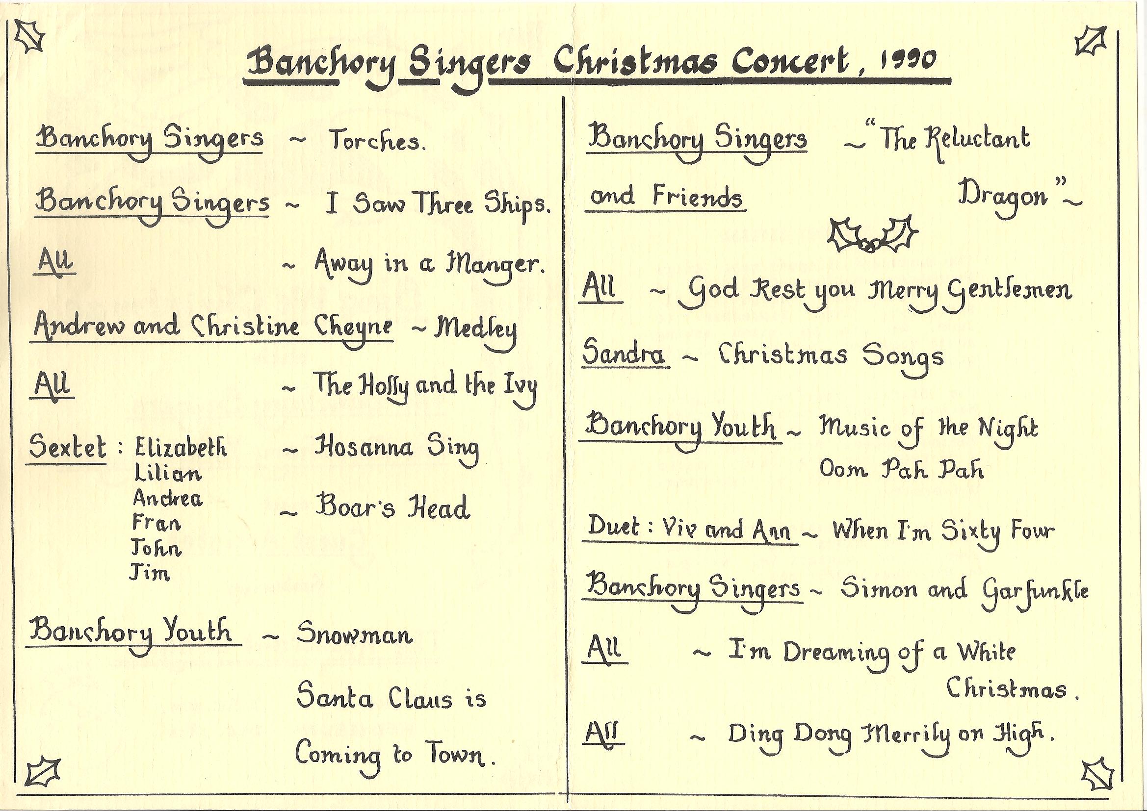 Christmas Concert 1989