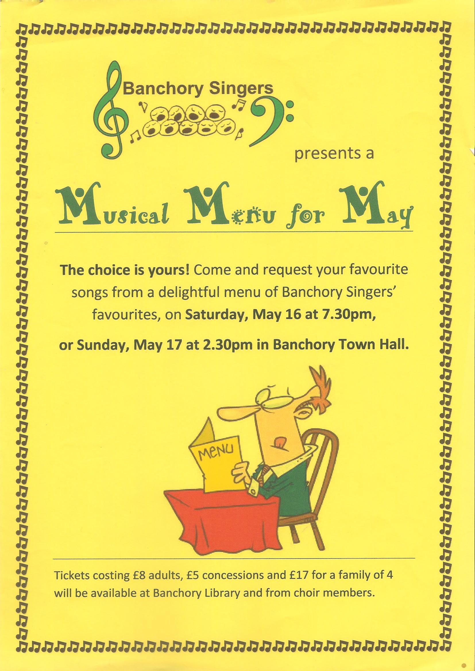 Musical Menu for May 2015