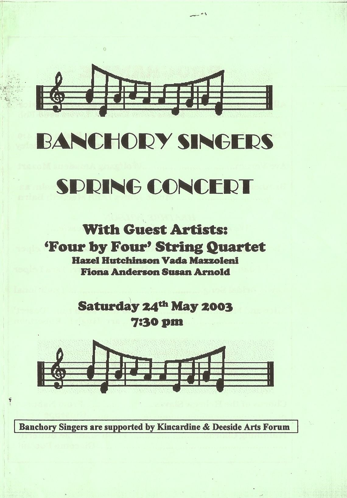Spring Concert 2003