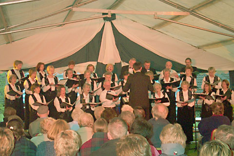 Music in the garden at the Tor-Na-Coille hotel in aid of the Archie Foundation May 2002